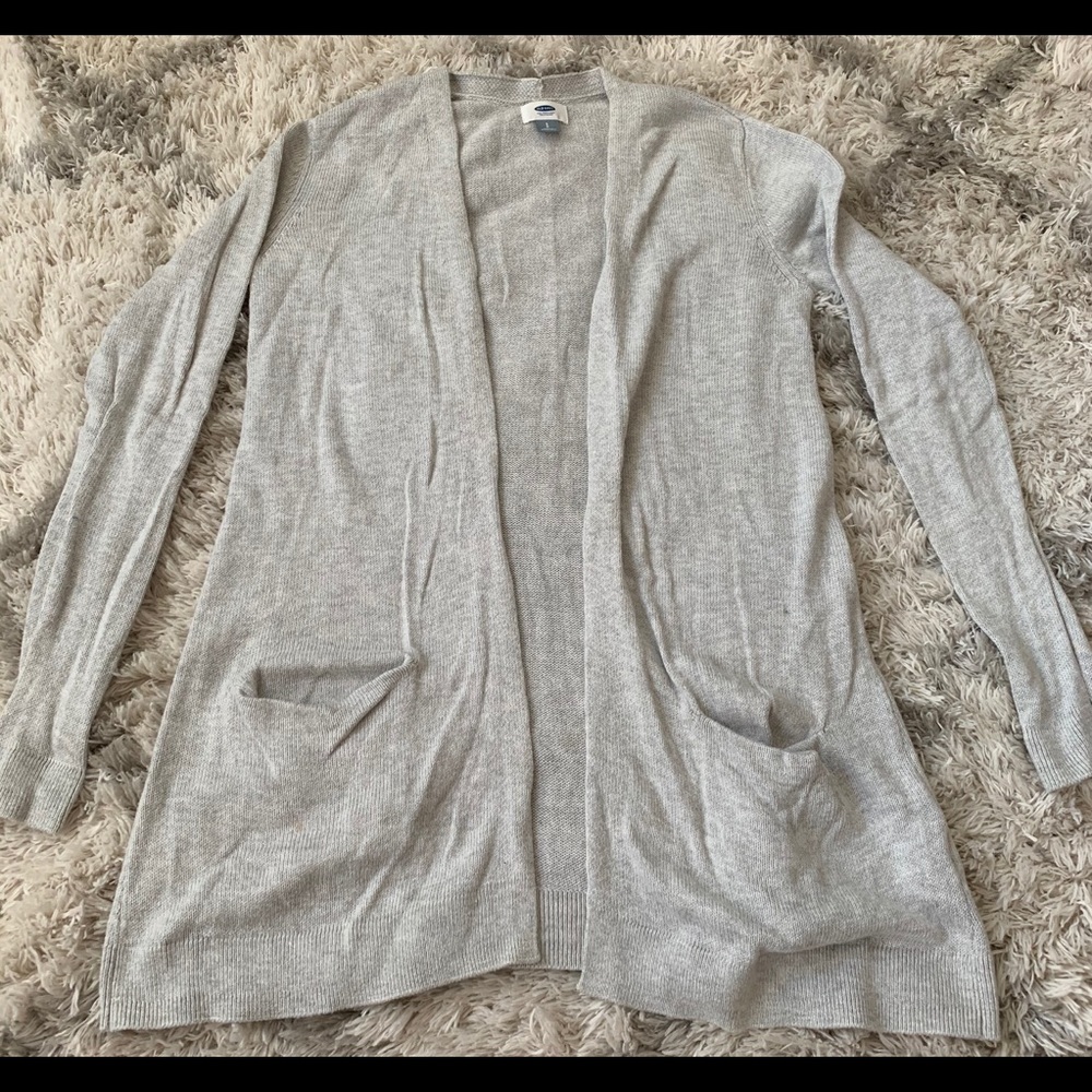 Gray cardigan